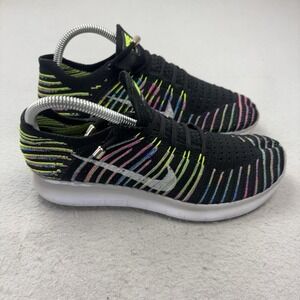 Nike Free RN Flyknit Shoes Womens Size 7.5 Black Running Sneakers Cushioned